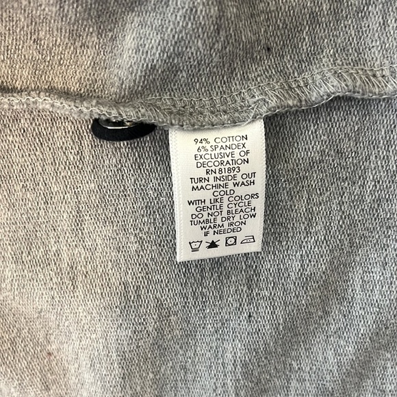 Motto Brand button up colored cardigan/jacket sweatshirt material gray/black L - Picture 6 of 10